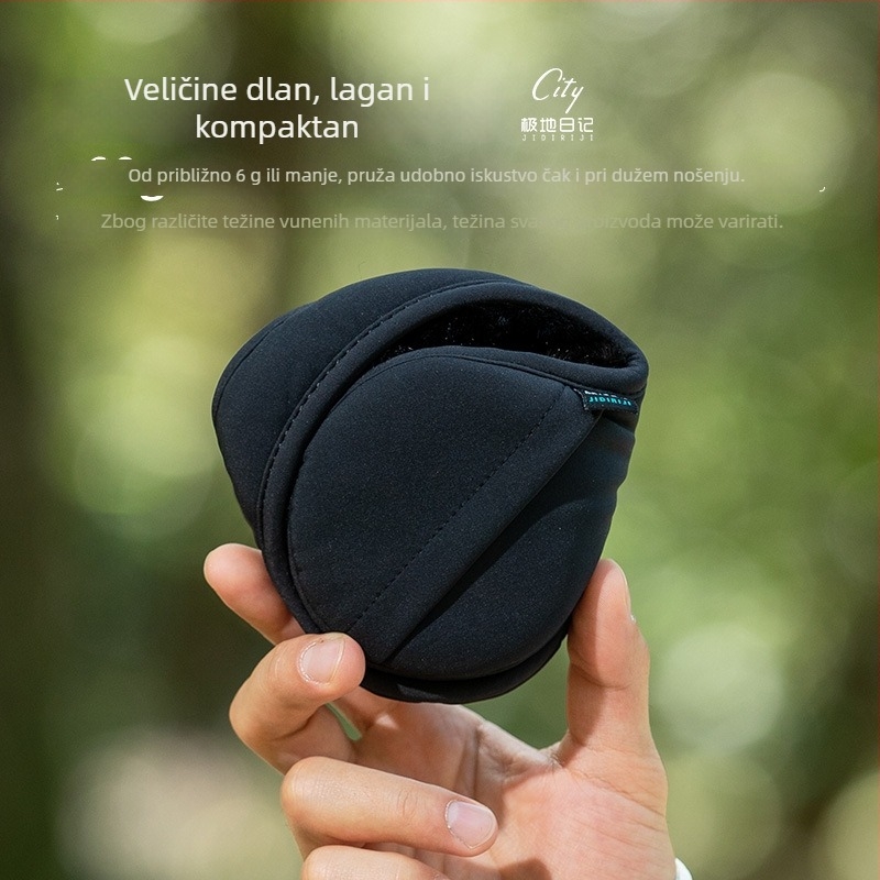 Polar Diary ušne zaštitnike, unisex za odrasle, materijal tkanina, stražnji dizajn, monokrom, zadržavaju toplinu na otvorenom u jeseni