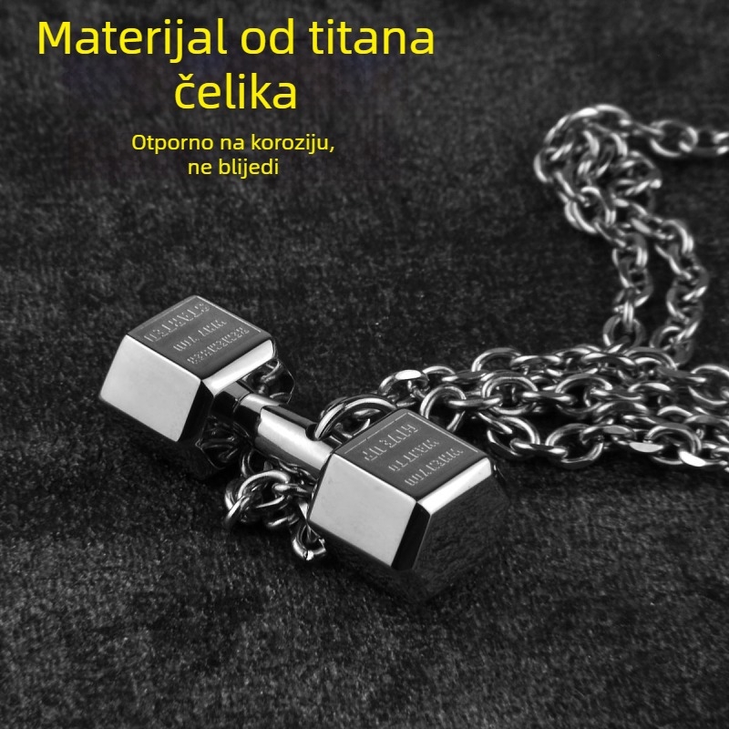 Ogrlica privjesak bućica – titan čelik, brend Unique, crtani stil, proljeće 2025