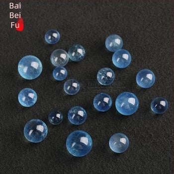 Beibeifu kristalne prirodne demon-plava akvamarinska perle, okrugle 10 mm, za DIY nakit