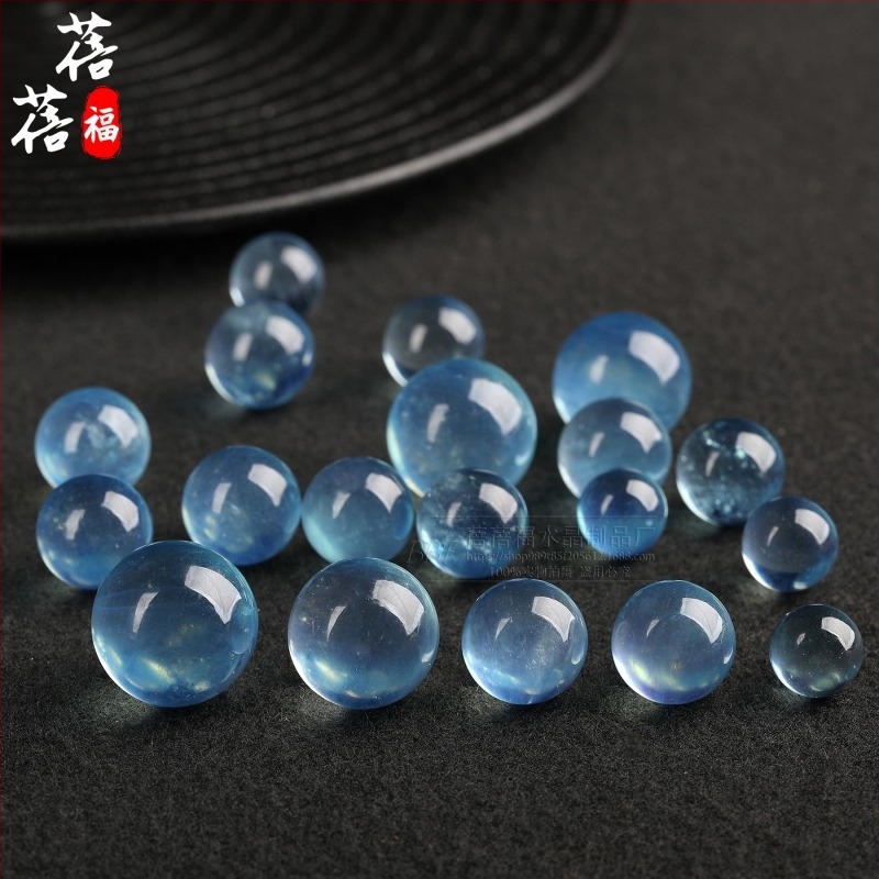 Beibeifu kristalne prirodne demon-plava akvamarinska perle, okrugle 10 mm, za DIY nakit