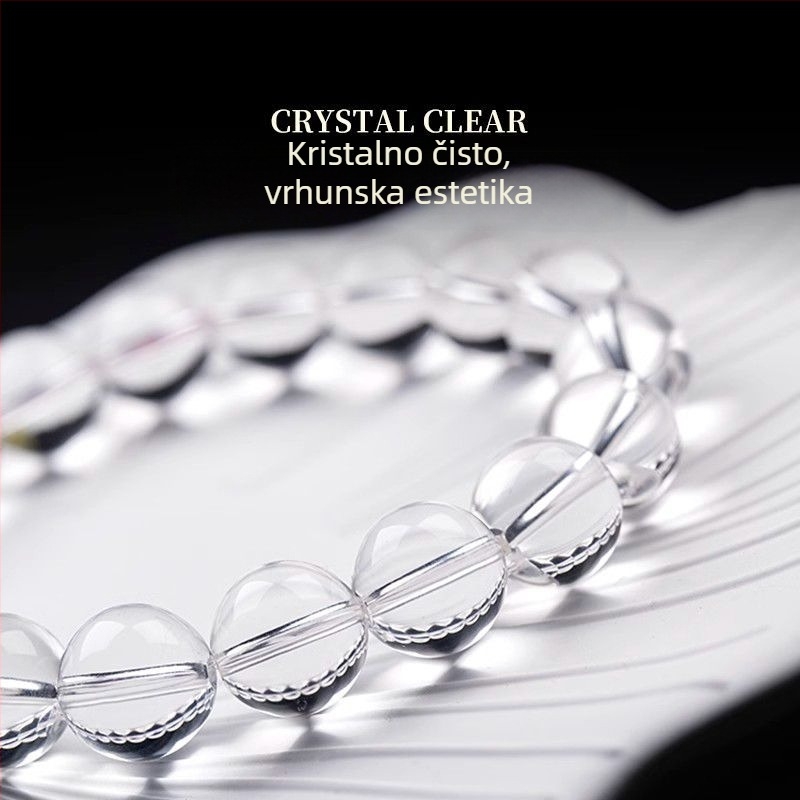 Narukvica od kristala, bez bočnih kamenčića, u poklon kutiji, stil lagani luksuz