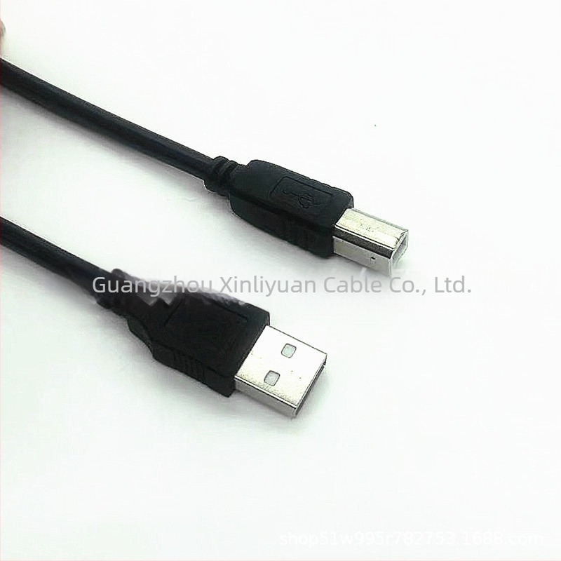 USB kabel za pisač, USB 2.0, 1,5 m, crni, kvadratni priključak, podatkovni kabel
