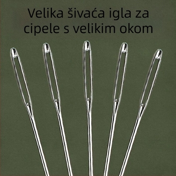 Čelične igle s velikim očima za ručno šivanje – kućne igle za šivanje cipela i potplata, quilt igle, marka Unique, industrijski stil