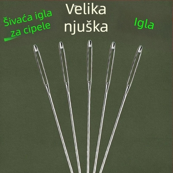 Čelične igle s velikim očima za ručno šivanje – kućne igle za šivanje cipela i potplata, quilt igle, marka Unique, industrijski stil