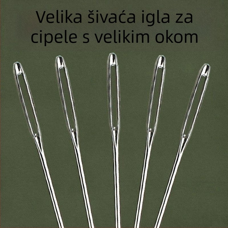 Čelične igle s velikim očima za ručno šivanje – kućne igle za šivanje cipela i potplata, quilt igle, marka Unique, industrijski stil