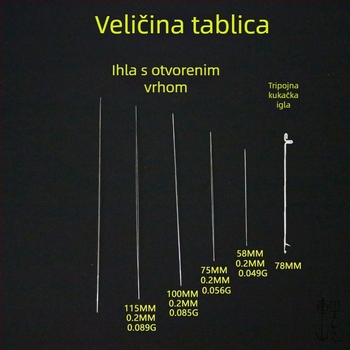 Izuzetno tanka igla za perle s otvorenim krajem — alat za ručnu izradu narukvica