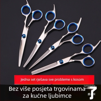 Škare za njegu psa s zakrivljenim oštricama – profesionalni set alata za šišanje dlake
