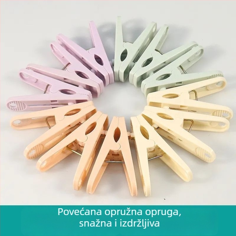 Kućni plastični klip za sušenje, besprijekornog dizajna, mali i izdržljivi klip za odjeću i ručnike, otporan na vjetar