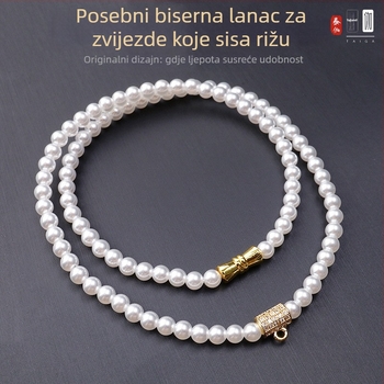 Ogrlica od umjetne perle, originalni dizajn, Unisex