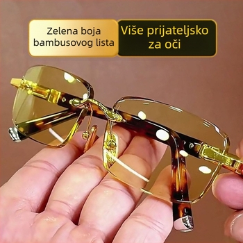 Naočale za čitanje bez okvira — ultra lagane, protiv umora očiju, zaštita očiju visoke rezolucije za srednju dob i stariju dob