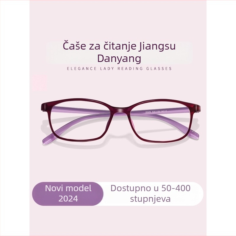 Fashion Lady bezokvirne kvadratne naočale za čitanje s lećama od smole, daleko i blizu vida
