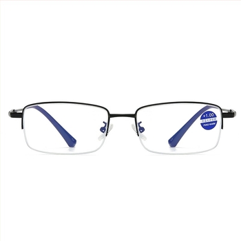 Presbiopijske naočale za starije osobe, protiv plavog svjetla, protiv umora, ultra lagane leće od smole, kvadratni metalni okvir, proljeće 2024