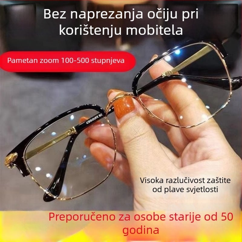 Set naočala za čitanje – bez okvira, akrilne leće, zaštita od plavog svjetla, proljeće 2024