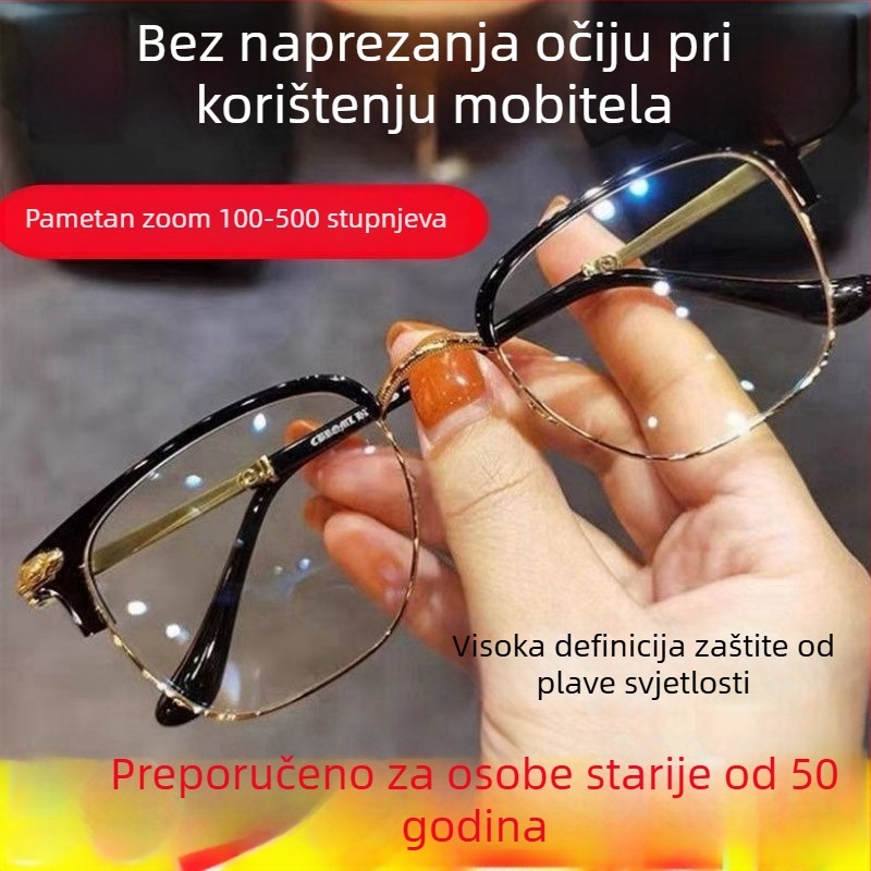 Set naočala za čitanje – bez okvira, akrilne leće, zaštita od plavog svjetla, proljeće 2024