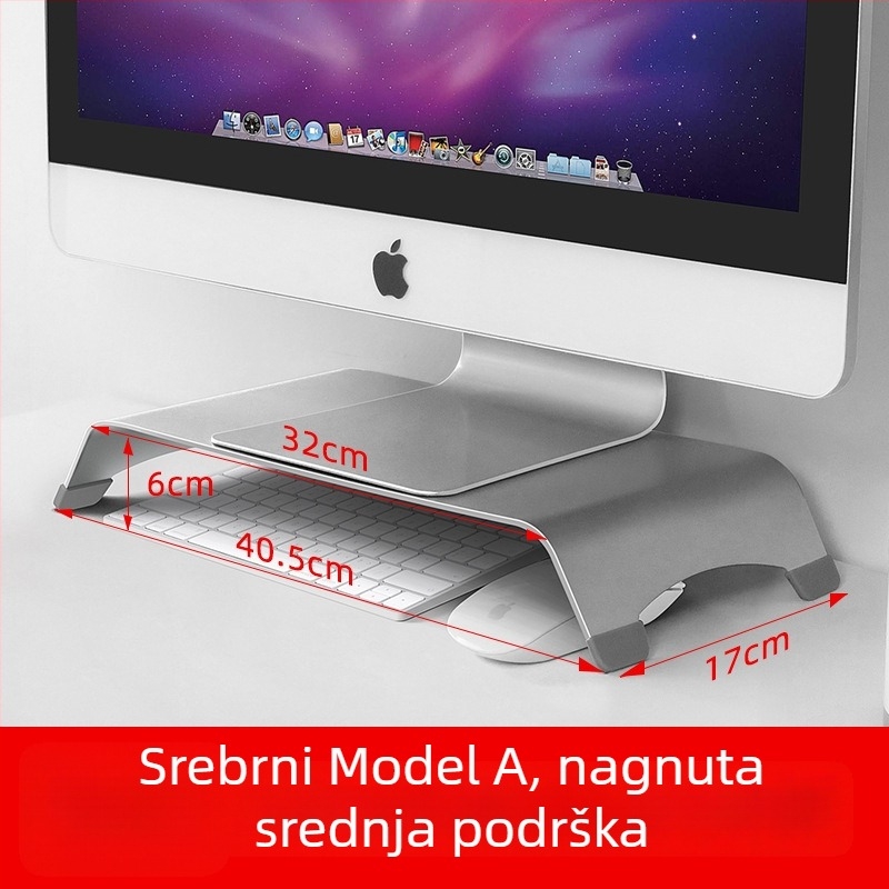 Libor aluminijska legura stolni podizač za laptop i monitor, kompatibilan s YZ62, težina 1250 g