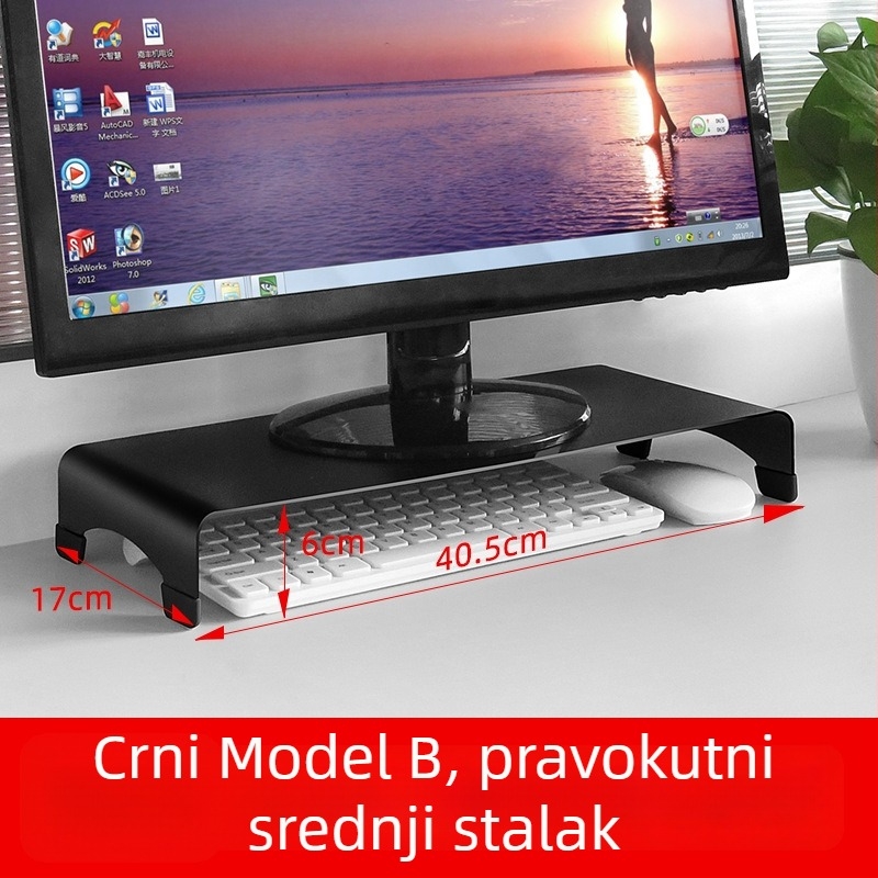 Libor aluminijska legura stolni podizač za laptop i monitor, kompatibilan s YZ62, težina 1250 g