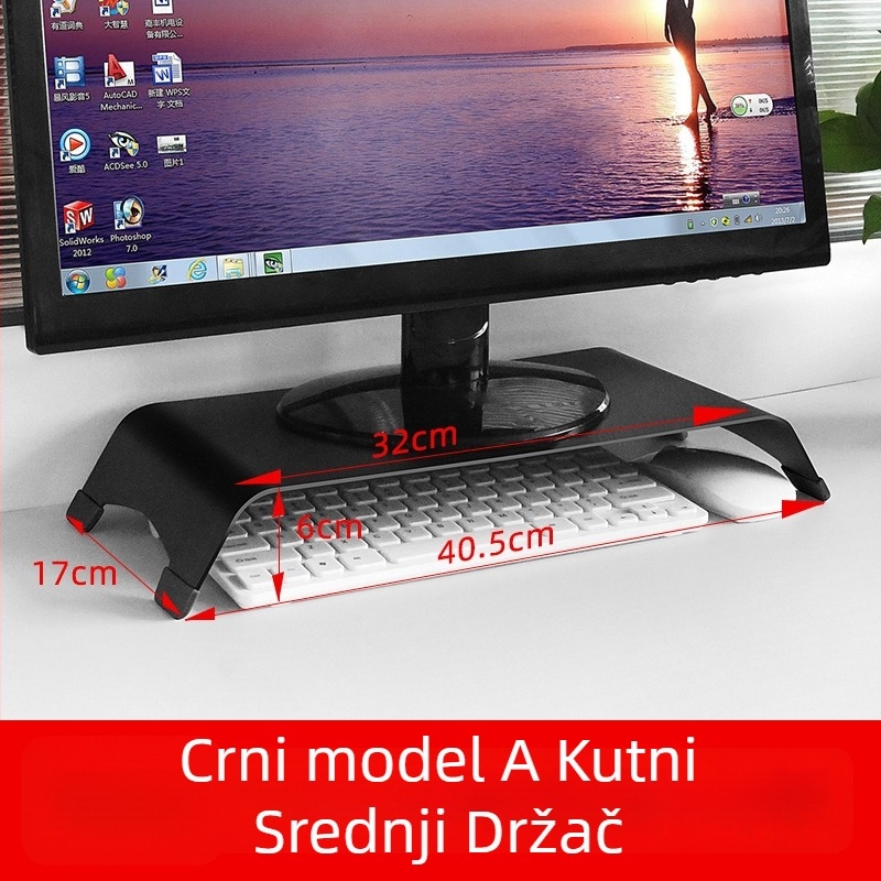 Libor aluminijska legura stolni podizač za laptop i monitor, kompatibilan s YZ62, težina 1250 g