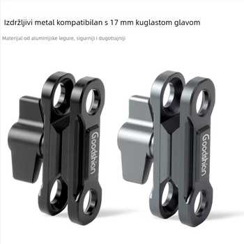 Aluminijski univerzalni nosač s kugličnom glavom od 17 mm – kompatibilan s mobitelima, akcijskim kamerama, bezzrcalnim kamerama i tabletima – višenamjenski