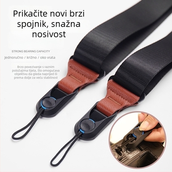 Remen za kameru J-8 serija za DSLR i bez ogledala kamere, brzo oslobađanje, brza ugradnja i precizno podešavanje