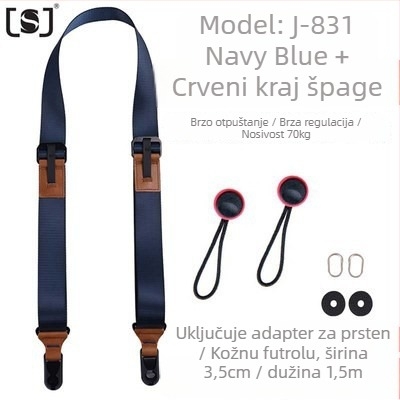 Remen za kameru J-8 serija za DSLR i bez ogledala kamere, brzo oslobađanje, brza ugradnja i precizno podešavanje