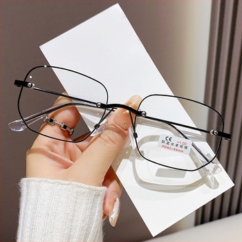 Čitačke naočale za starije osobe - zaštita od plavog svjetla, PC leće, kompletan okvir, okvir od plastike i metala, okrugli okvir