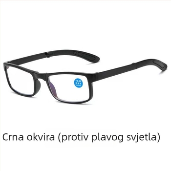 Naočale za čitanje — kvadratne, s punim okvirom, leće od smole, okvir TR90 (za starije osobe)
