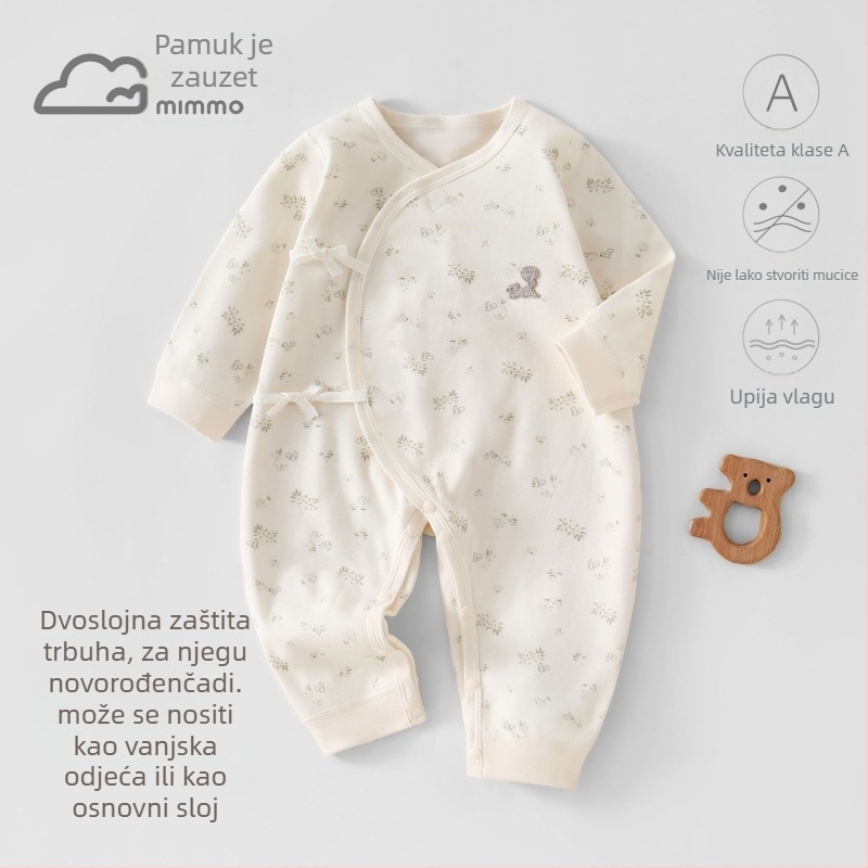 Dječji pamučni kombinezon s dugim rukavima i motivom leptira, za novorođenčad, unisex