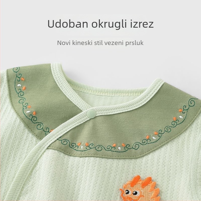 Youqi pamučna odjeća za novorođenčad s dugim rukavima, za jesen i proljeće – kombinezon za puzanje, stil monaški