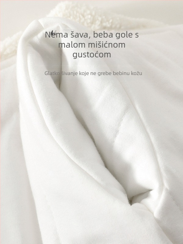 Dječji overal od 100% pamuka, zimskog debljine, dugi rukavi, za novorođenčicu (0–1 godina)