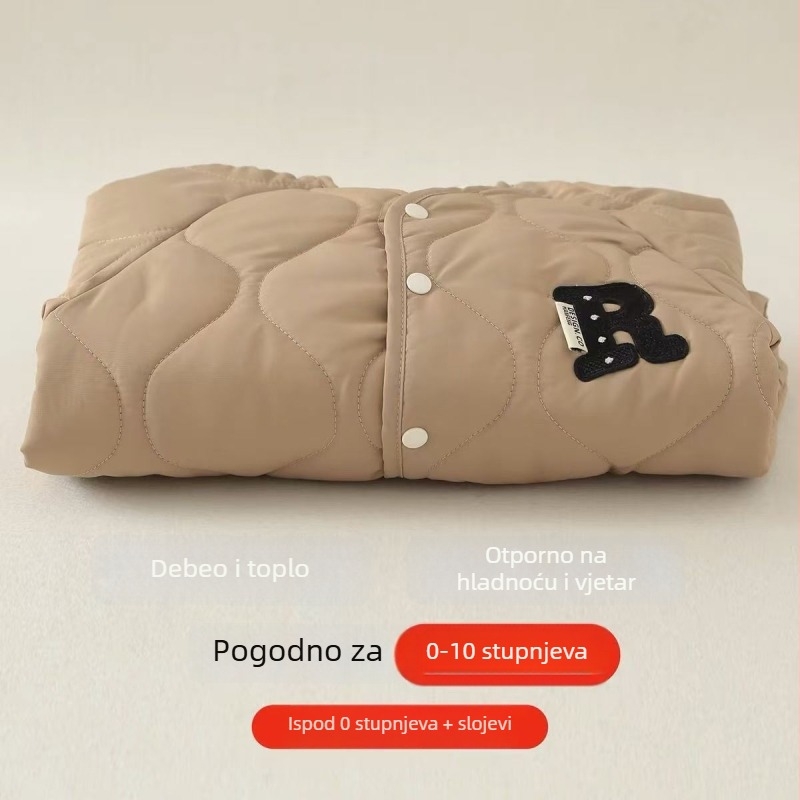 Dječji zimski kombinezon s quilted tkaninom, dugi rukavi, bez kapulje, unisex