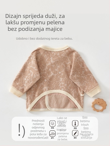 Kombinezon za novorođenče (0-3 mj), Unisex, Pamuk 95%, Dugih rukava, Proljeće-Jesen