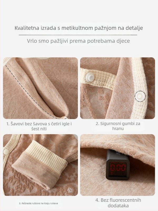 Kombinezon za novorođenče (0-3 mj), Unisex, Pamuk 95%, Dugih rukava, Proljeće-Jesen