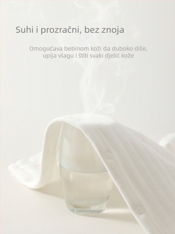 Beba pamučni kombinezon za jesen-zimu, dugi rukavi, prednje kopčanje na jedan red, unisex, za novorođenče