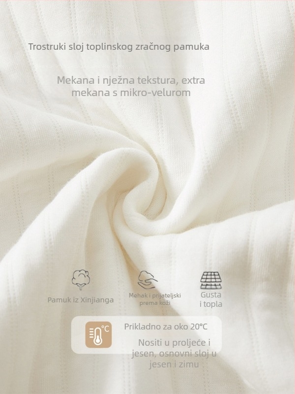 Beba pamučni kombinezon za jesen-zimu, dugi rukavi, prednje kopčanje na jedan red, unisex, za novorođenče