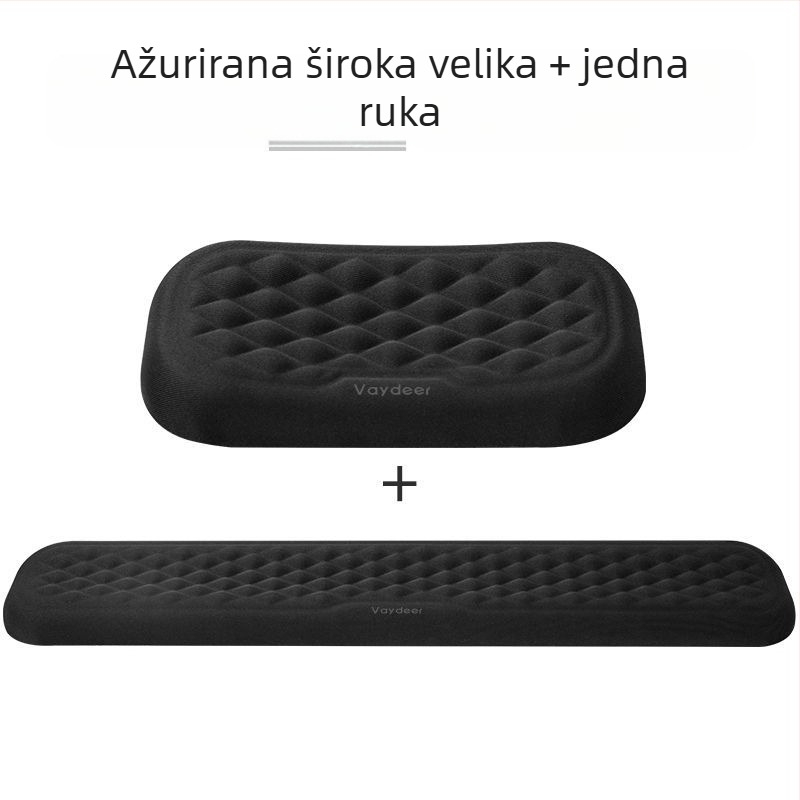 Podložak za zapešće od memorijske pjene za mehaničku tipkovnicu i stolni miš s logom