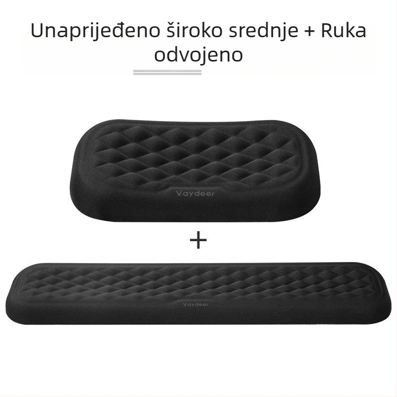 Podložak za zapešće od memorijske pjene za mehaničku tipkovnicu i stolni miš s logom