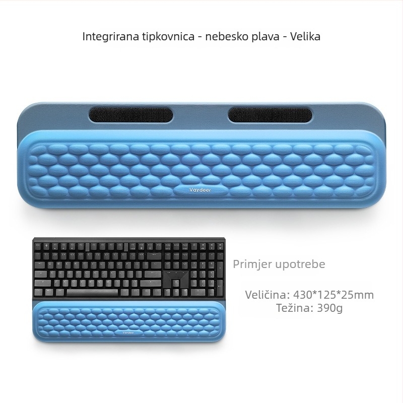 Podložak za zapešće od memorijske pjene za mehaničku tipkovnicu i stolni miš s logom
