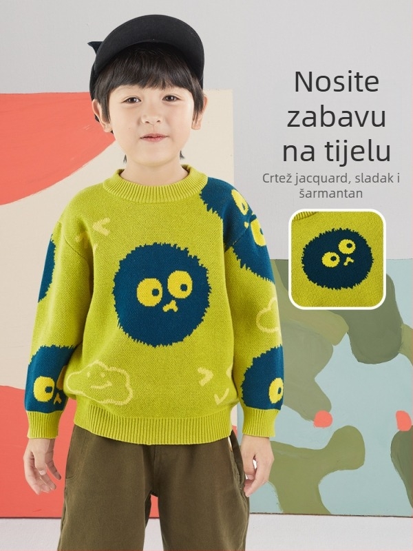 Dječji pulover u korejskom stilu, pamuk, za djecu 3–8 godina, proljeće–jesen