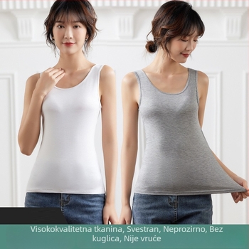 Ženski top s tankim naramenicama, slim fit, ljeto 2025, crno-bijeli, od viskoze