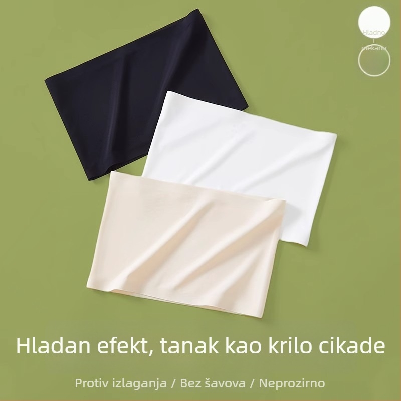 Top bez ramena, bez šavova, bešivni, tanak najlon, 80–90% najlona, za sva godišnja doba