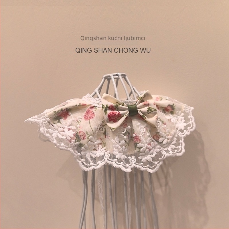 Krpa za sline za kućne ljubimce, motiv razbijeni cvjetovi, pamuk, stil princeze, podrijetlo Zhejiang