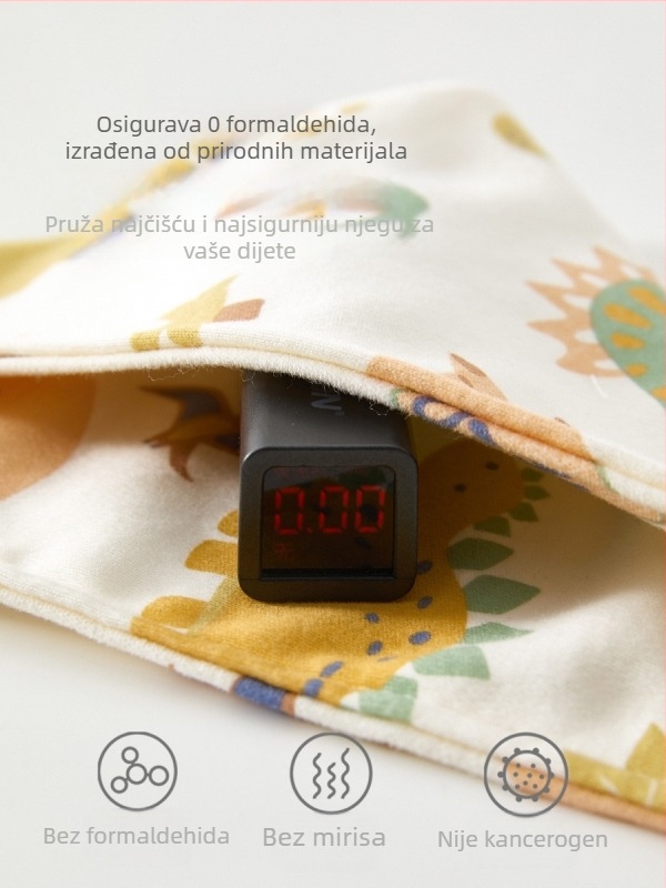 Dječji ubrus od 100% pamuka, tip A, trokutasti oblik, karikaturni uzorak, upija, za novorođenčad i djecu do 3 godine