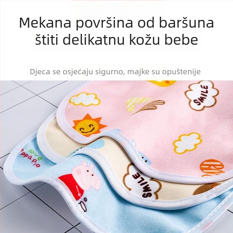Dječji pamučni vodootporni bib s kopčom, U-oblik za hranjenje