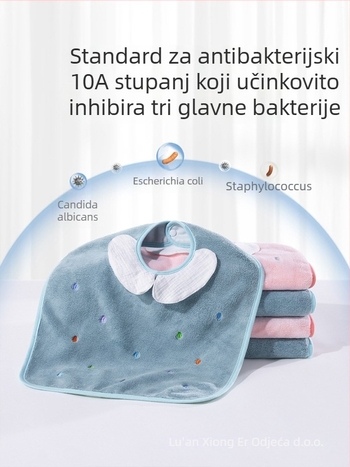 Dječja pregača od Coral fleece za pranje zuba i čišćenje lica, pamuk u sastavu, unisex, 3–8 godina, Sigurnosna klasa A