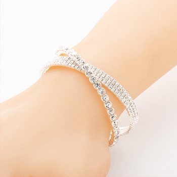 Narukvica s rhinestones, dijamantni stil, elektroplatiranje, YFJEWE, model B254
