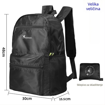 Putni ranac — vodootporan, proširiv, skladištiv (Oxford tkanina, vanjski sportovi, unisex)