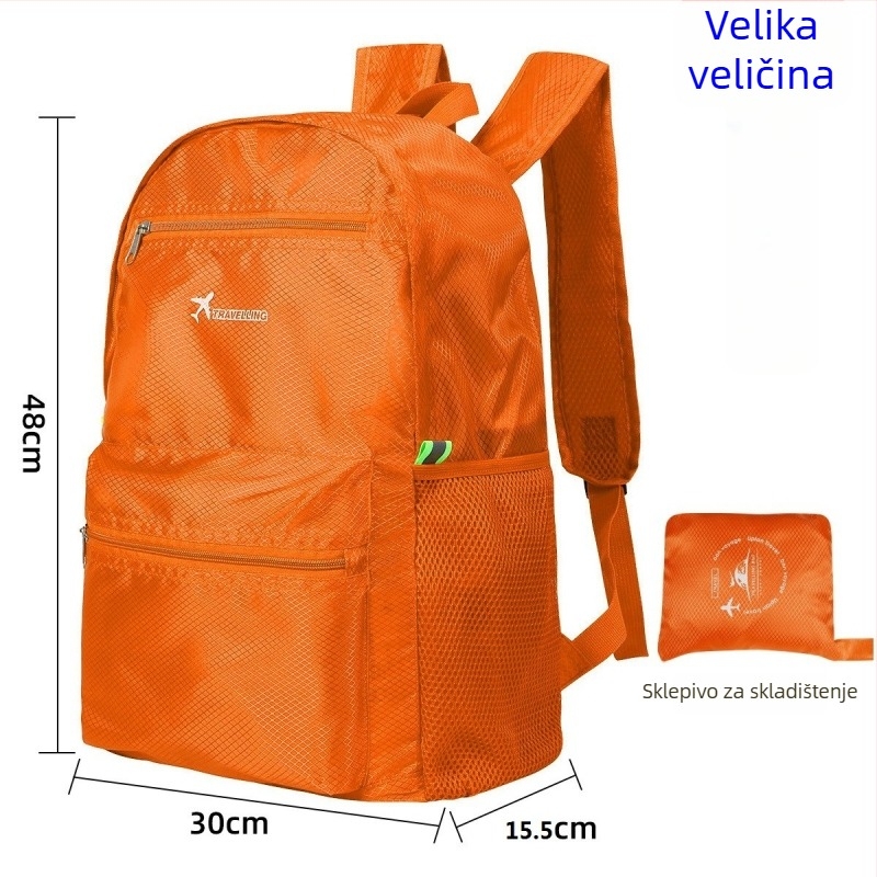 Putni ranac — vodootporan, proširiv, skladištiv (Oxford tkanina, vanjski sportovi, unisex)