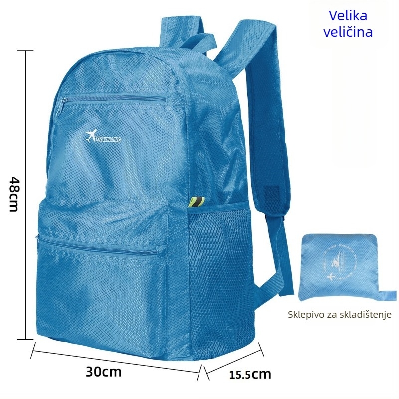 Putni ranac — vodootporan, proširiv, skladištiv (Oxford tkanina, vanjski sportovi, unisex)