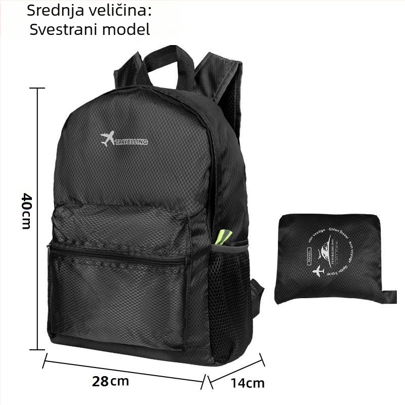 Putni ranac — vodootporan, proširiv, skladištiv (Oxford tkanina, vanjski sportovi, unisex)