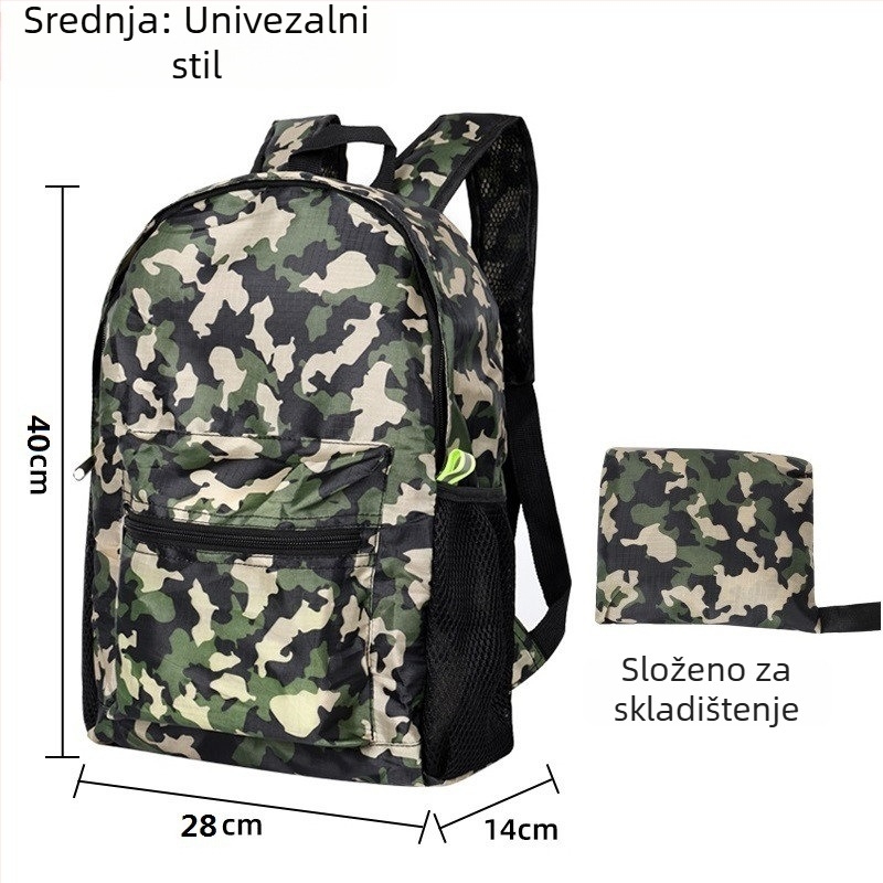 Putni ranac — vodootporan, proširiv, skladištiv (Oxford tkanina, vanjski sportovi, unisex)